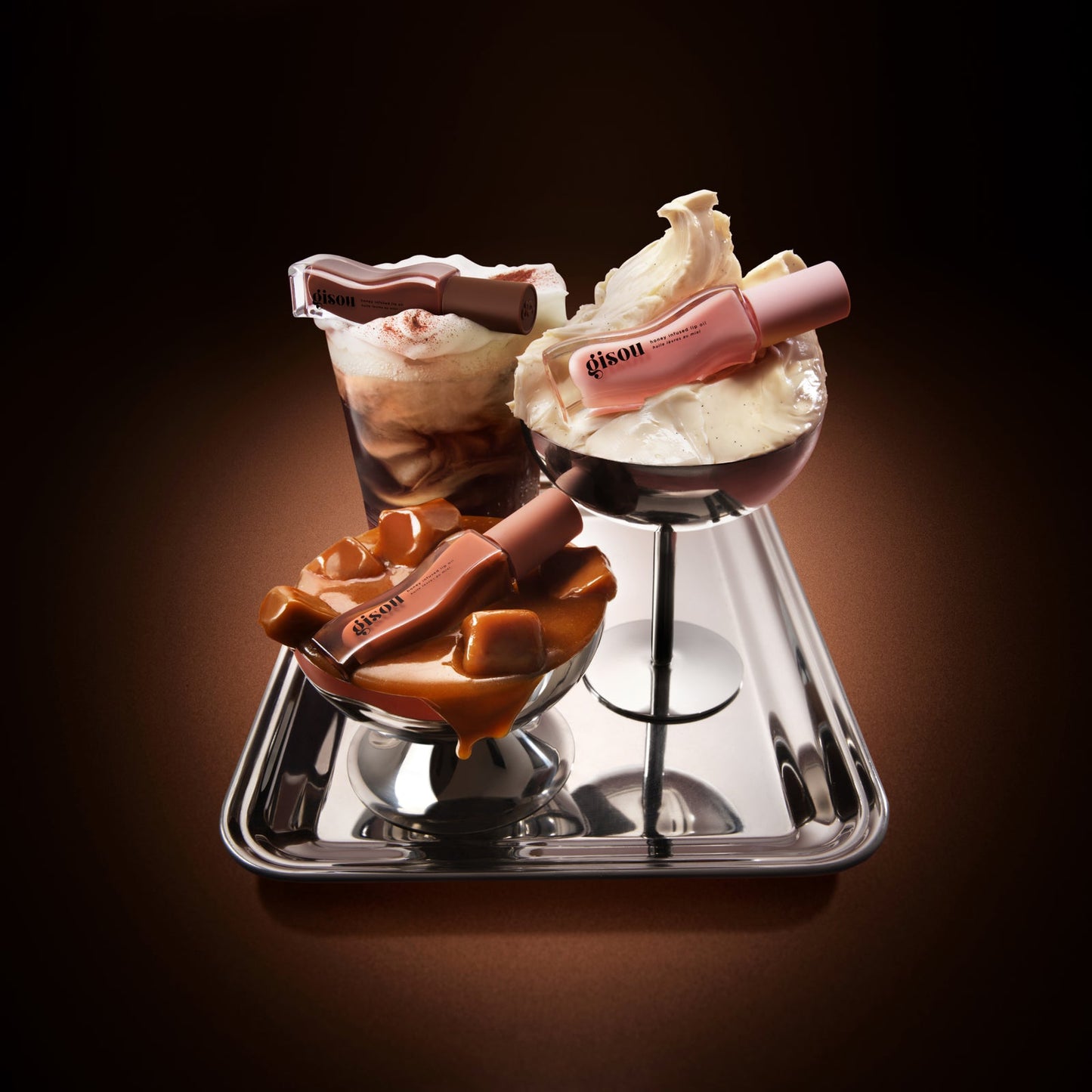 🍯 Glazed Lips Trio – Gisou (Vanilla Glaze, Sticky Toffee, Milky Mocha)