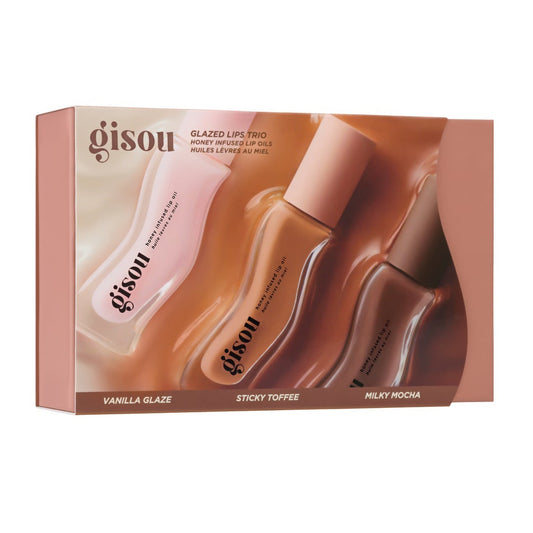 🍯 Glazed Lips Trio – Gisou (Vanilla Glaze, Sticky Toffee, Milky Mocha)