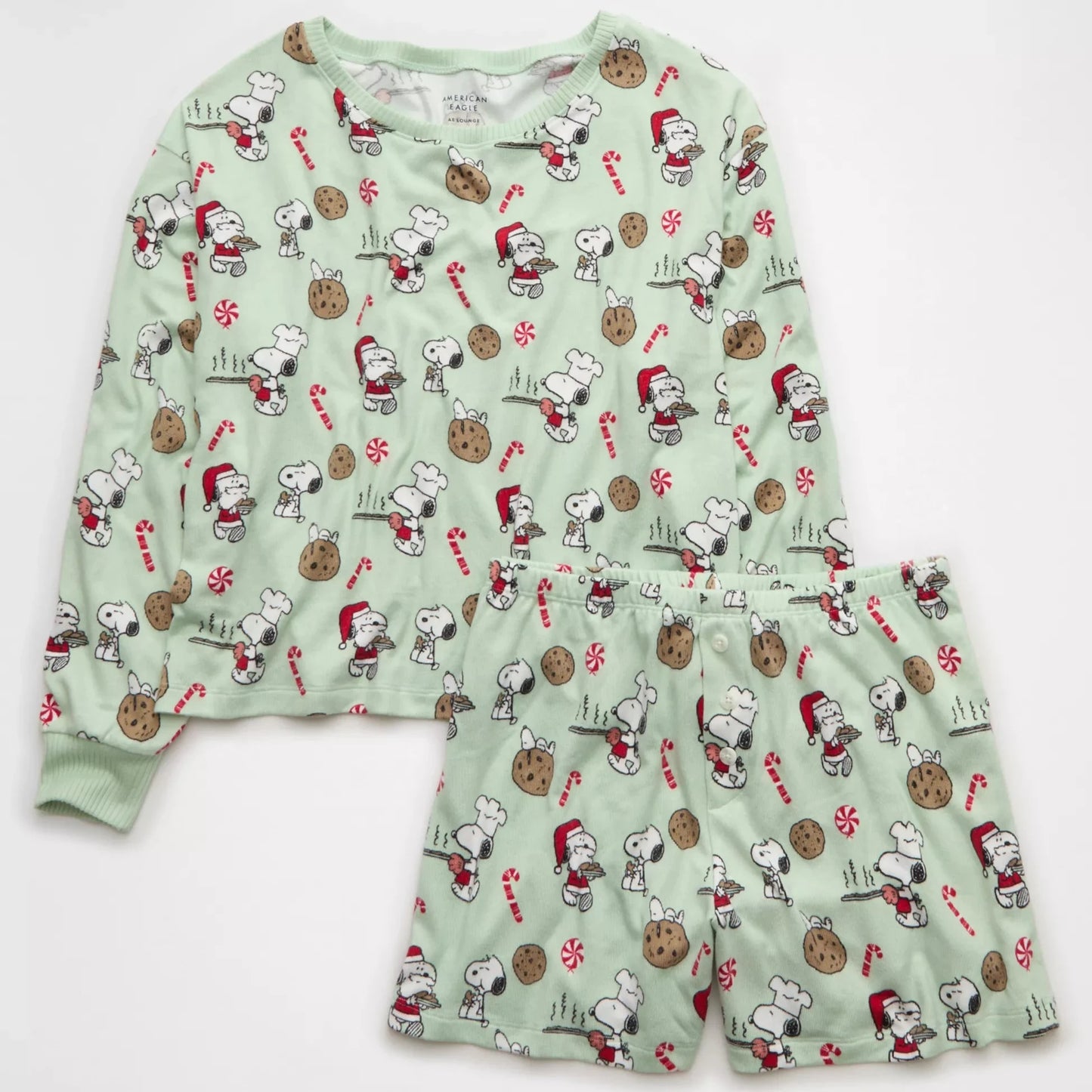 🎄 Snoopy Holiday PJ Set – AE Luxe Plush (Edición Especial)