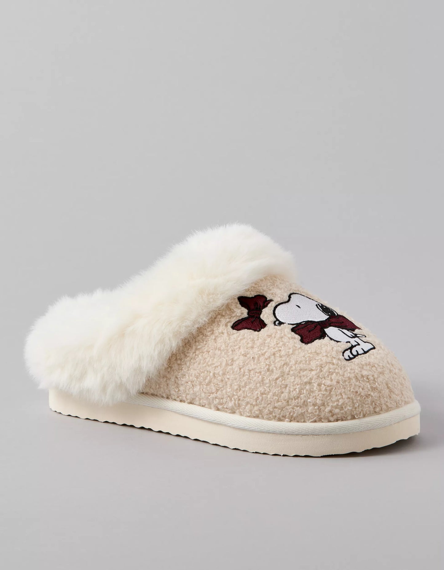 🤎 Snoopy Scuff Slipper – AE (Beige · Edición Especial)