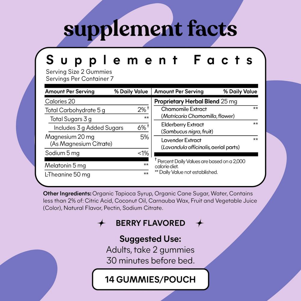 Lemme Sleep Tight Vegan Gummies - 14ct