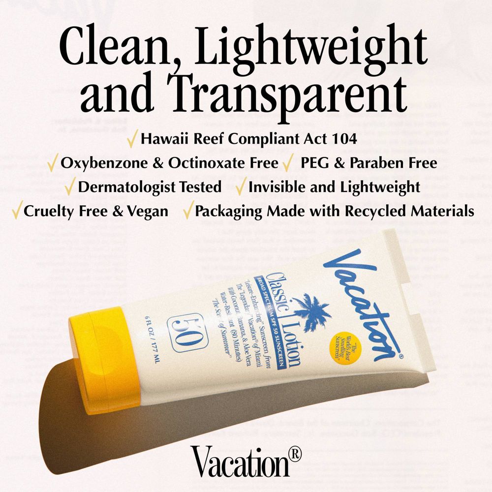 Vacation Classic Sunscreen Lotion - SPF 50