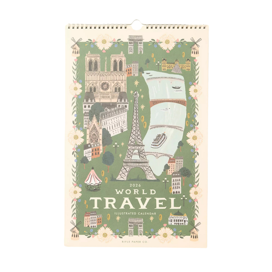 🌍 2026 World Travel Wall Calendar – Rifle Paper Co.