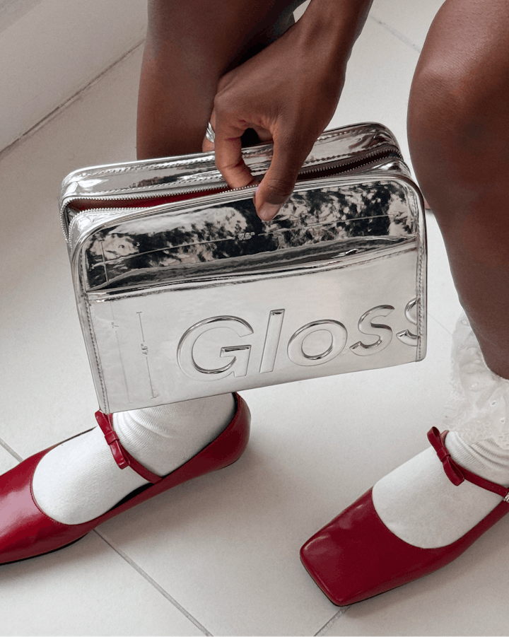 Glossier Chrome Beauty Bag