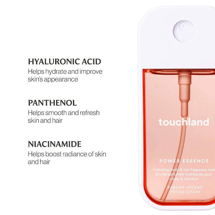 Touchland Peachy Lychee Power Essence Body & Hair Fragrance Mist