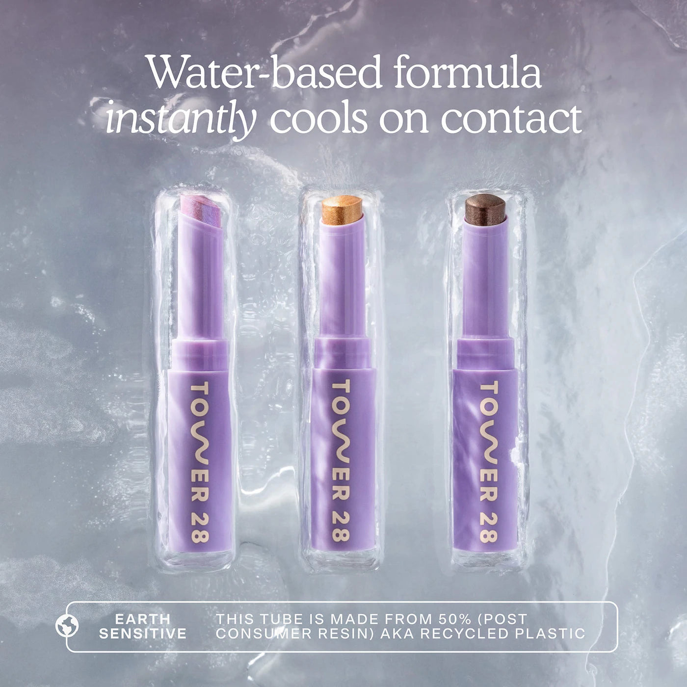 GoGo Cooling Shimmer Eyeshadow Stick – Tower 28 ❄️✨