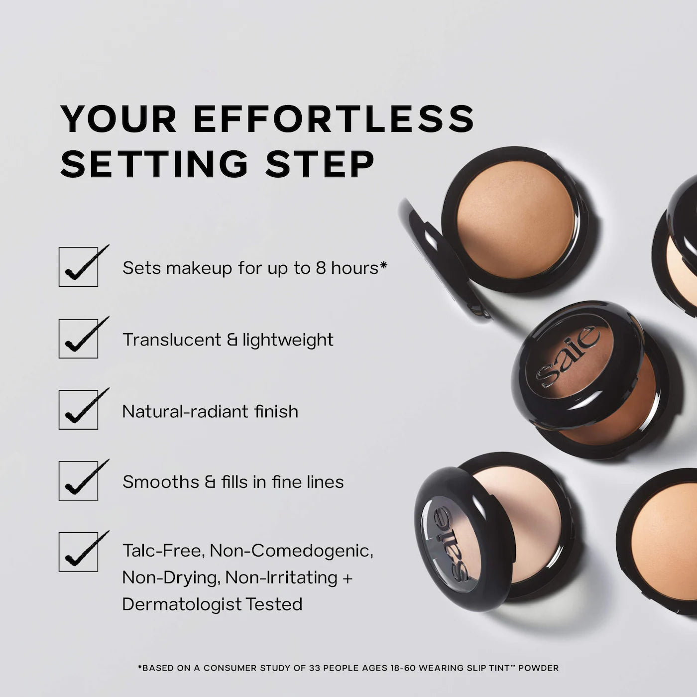 Saie Slip Tint™ Undetectable Baked Setting Powder