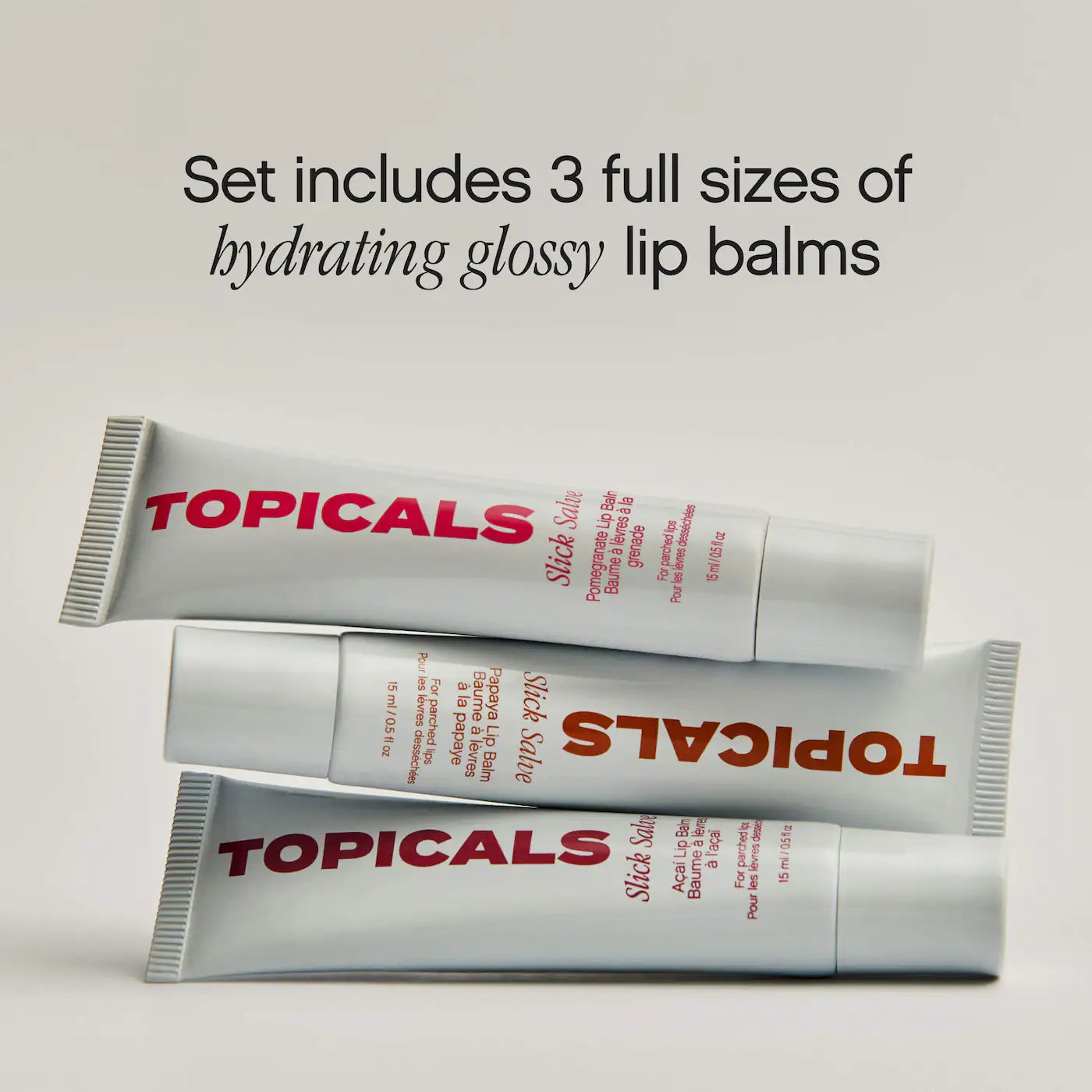 💖 Slick Salve Glossy Lip Balm Trio – Tropicals (Edición Limitada)