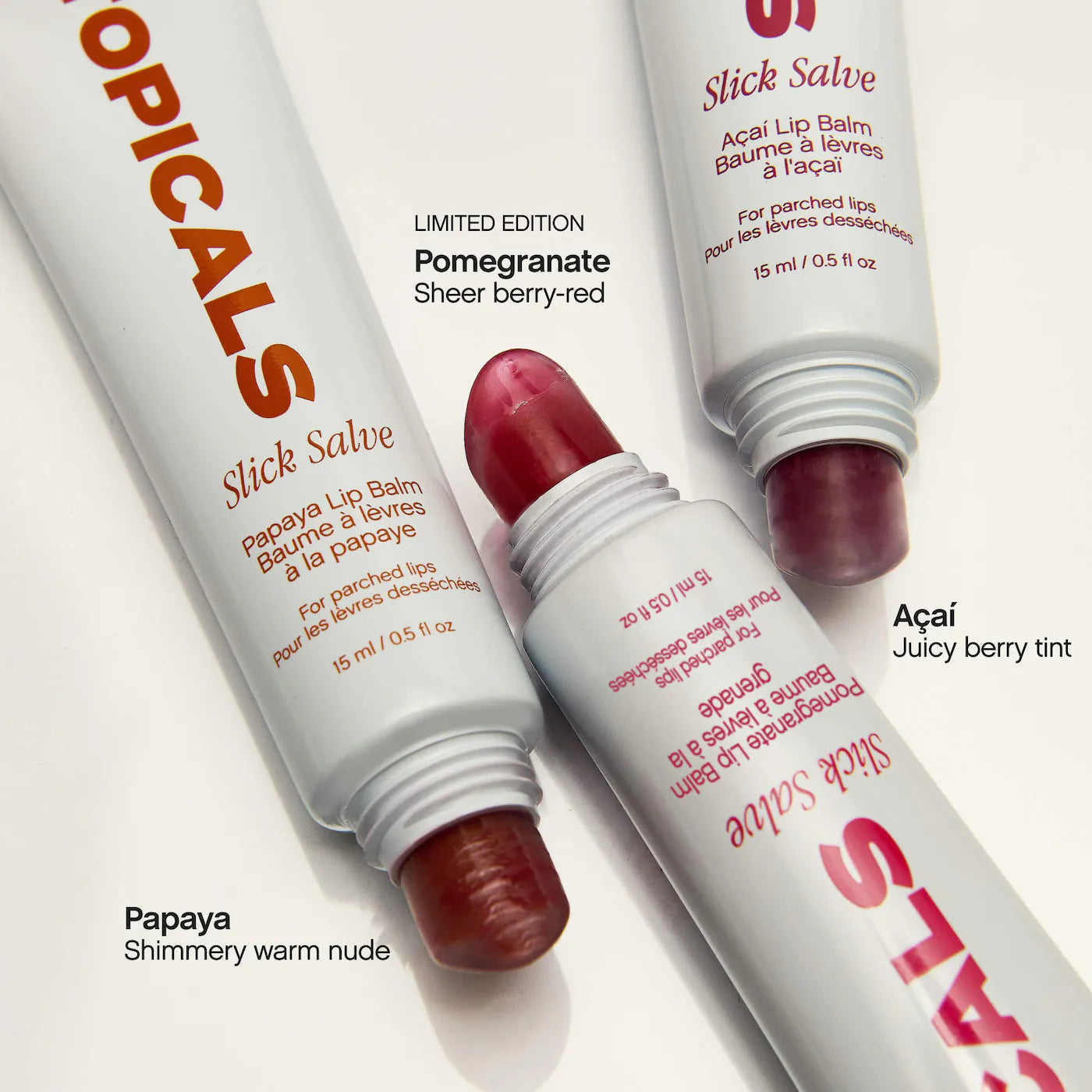 💖 Slick Salve Glossy Lip Balm Trio – Tropicals (Edición Limitada)