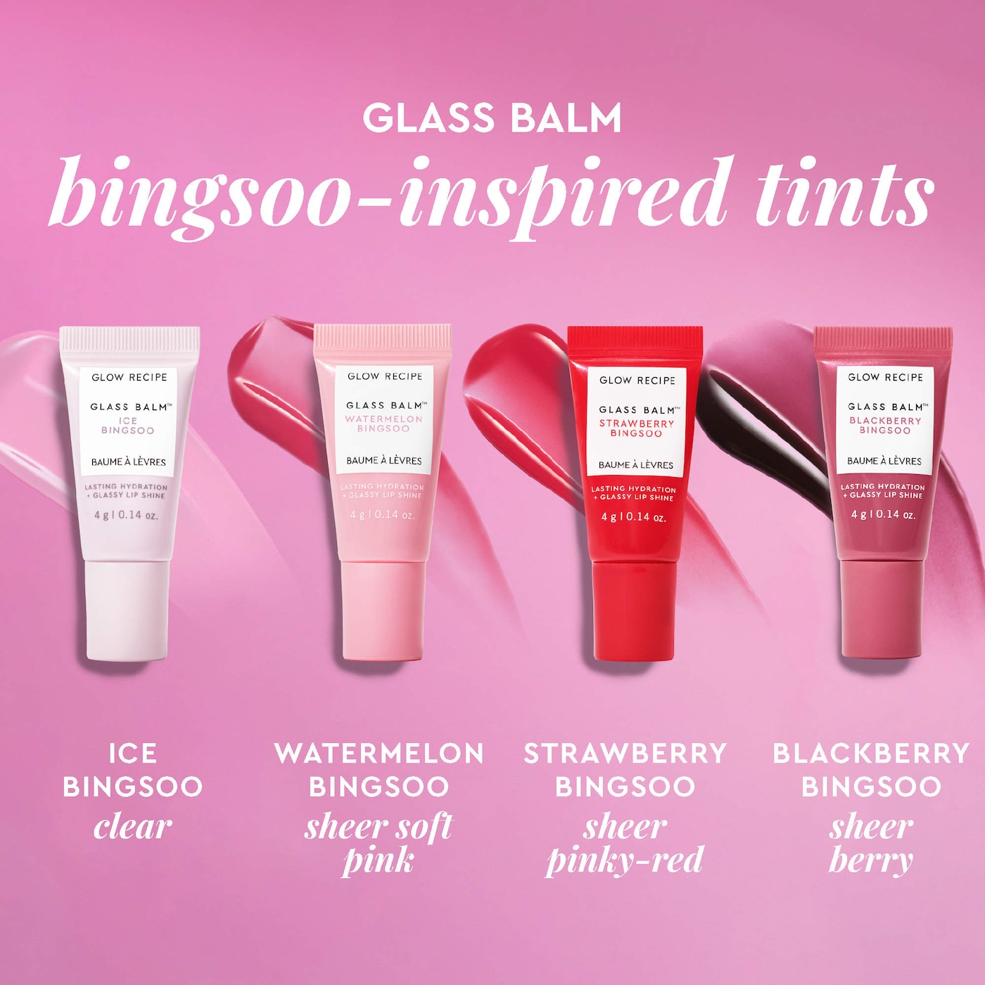 💖 Mini Glass Balm Lip Collection – Glow Recipe (Edición Limitada)