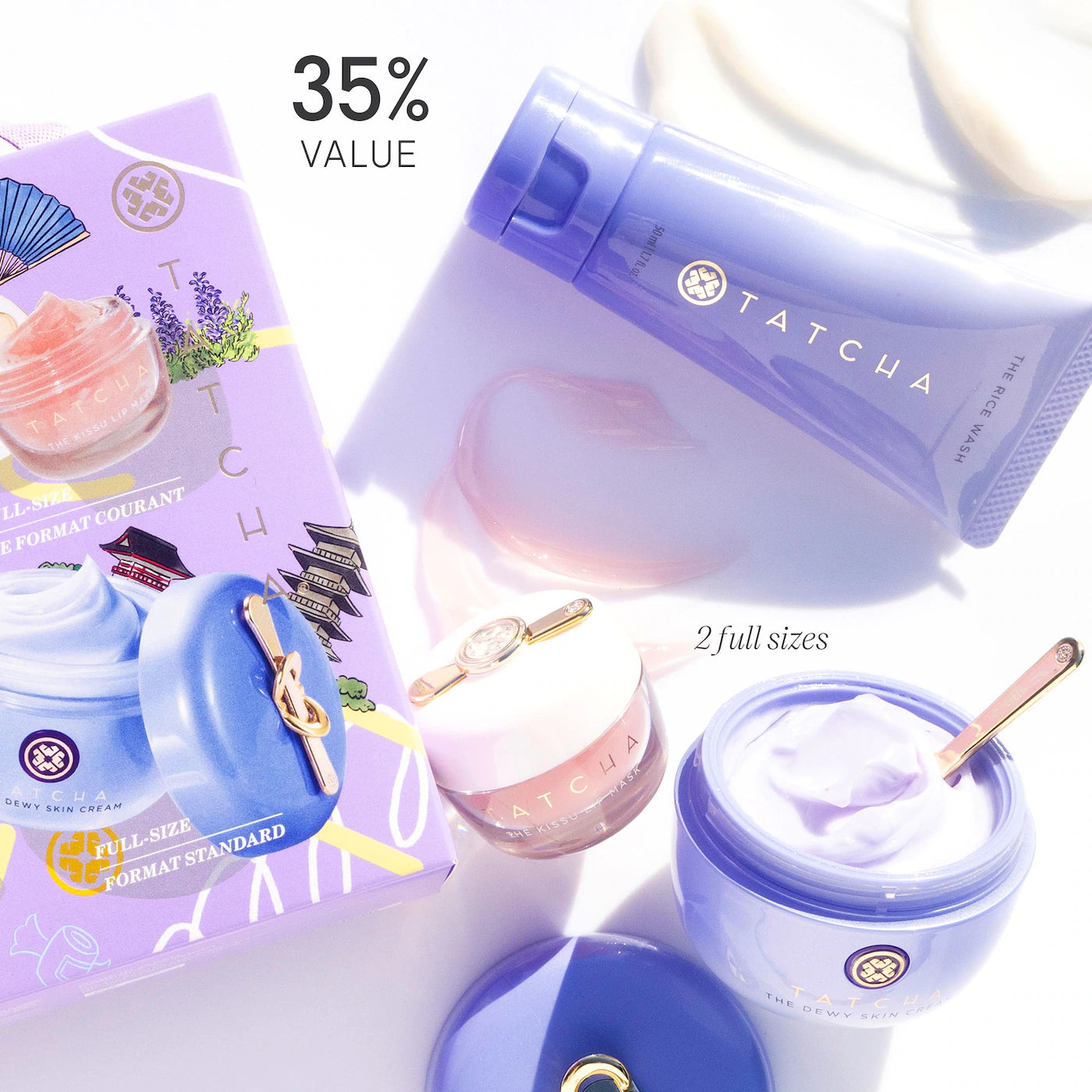 💧 Dewy Skin, Plump Lips Set – Tatcha