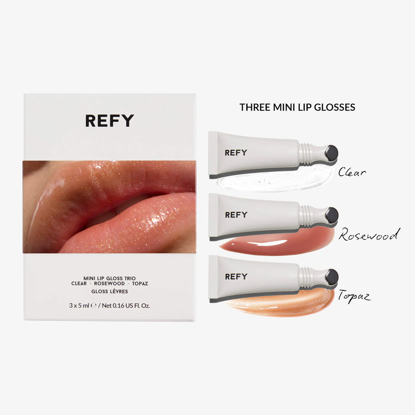 ✨ Mini Lip Gloss Trio Gift Set – REFY (Edición Limitada)