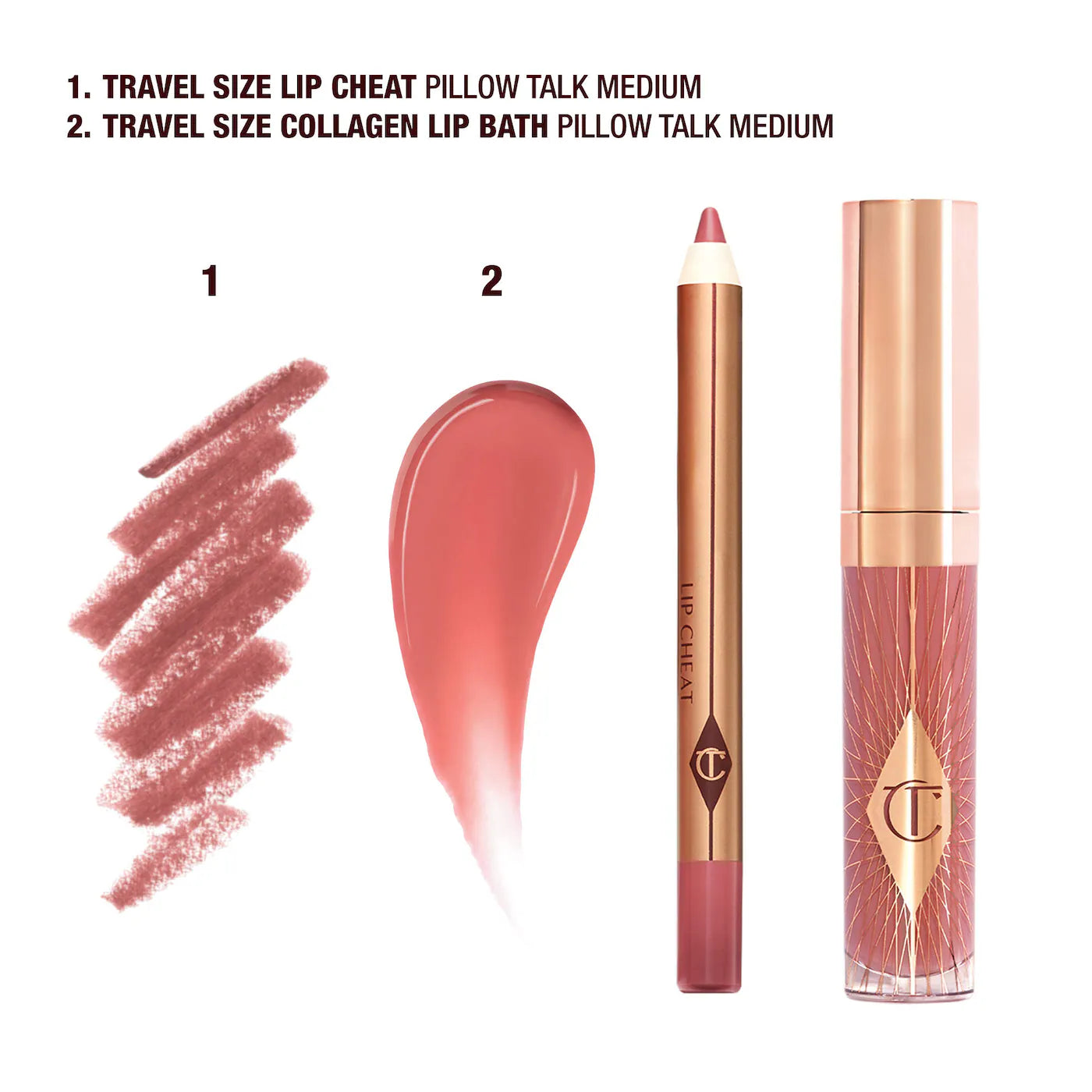 💋 Mini Pillow Talk Glossy Lip Duos – Charlotte Tilbury
