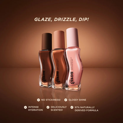 🍯 Glazed Lips Trio – Gisou (Vanilla Glaze, Sticky Toffee, Milky Mocha)