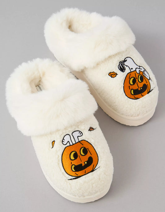 AE Snoopy Pumpkin Scuff Slipper