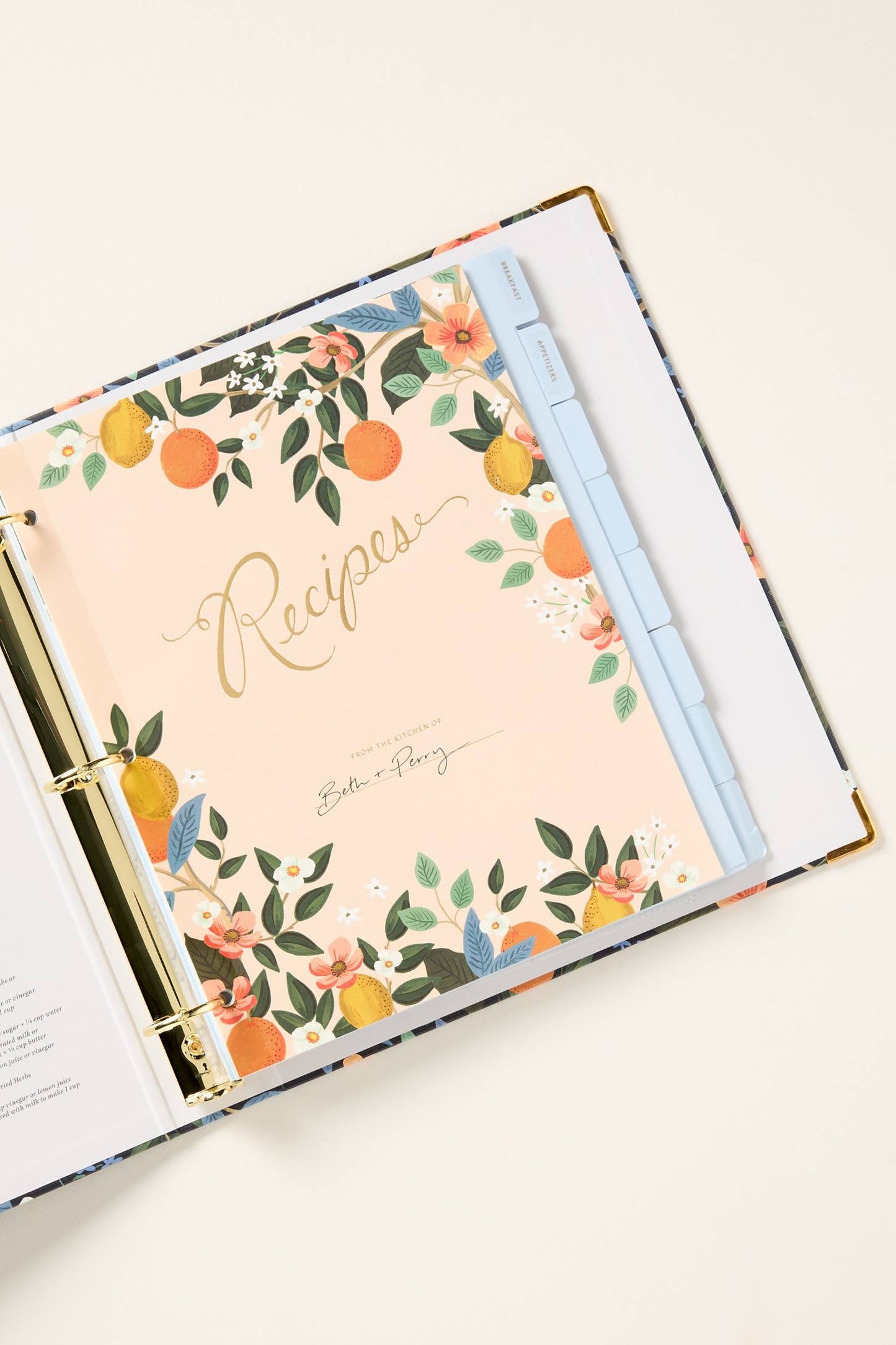 Rifle Paper Co. Recipe Binder