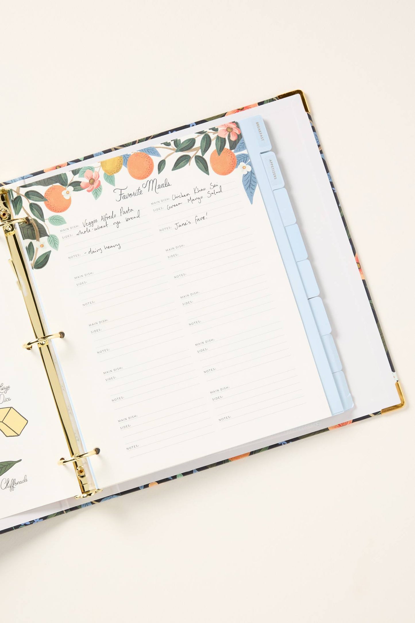 Rifle Paper Co. Recipe Binder