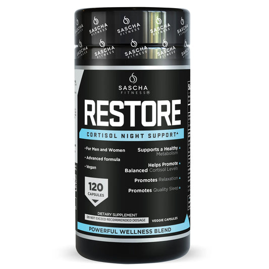 🌙 RESTORE Cortisol Night Support – Sascha Fitness