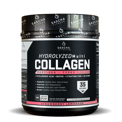 🍓🍋 Multi Collagen Hidrolizado – Sascha Fitness (Strawberry Lemonade)