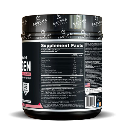 🍓🍋 Multi Collagen Hidrolizado – Sascha Fitness (Strawberry Lemonade)