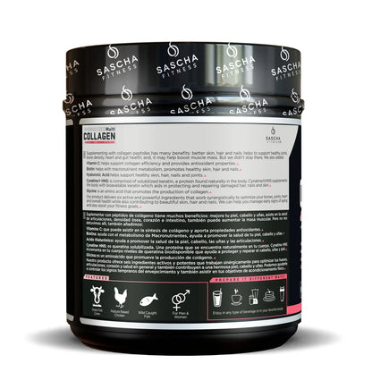 🍓🍋 Multi Collagen Hidrolizado – Sascha Fitness (Strawberry Lemonade)