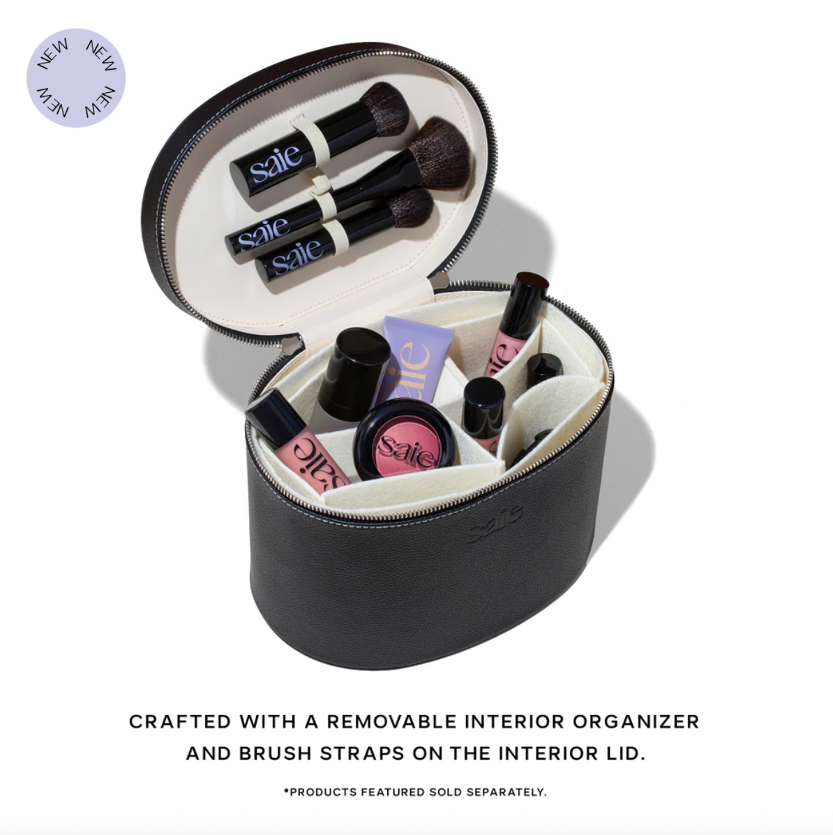 🖤 The Large Vanity Case (Midnight Black) – Saie