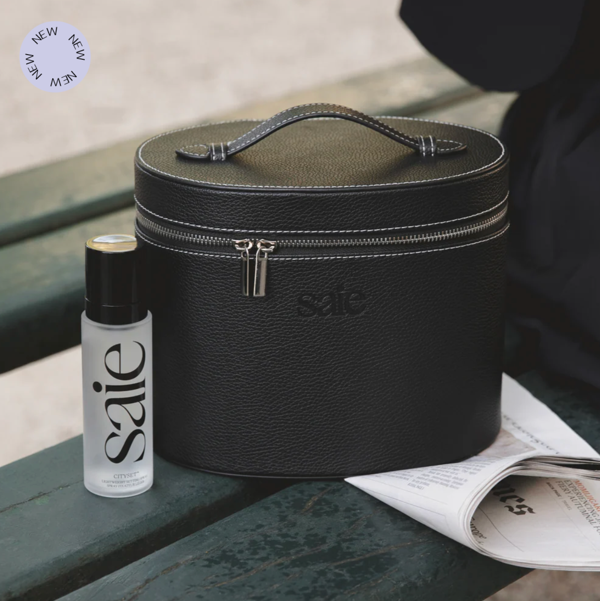 🖤 The Large Vanity Case (Midnight Black) – Saie