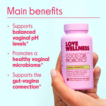 💖 Good Girl Probiotics – Love Wellness (30 cápsulas)