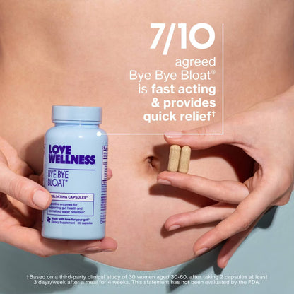 🌿 Bye Bye Bloat – Love Wellness (60 cápsulas)