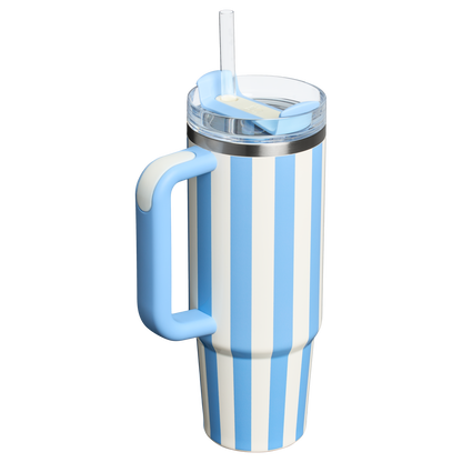 Cornflower Cabana Gloss Stanley Tumbler 30 OZ