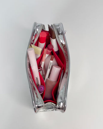 🪩 Chrome Beauty Bag – Glossier