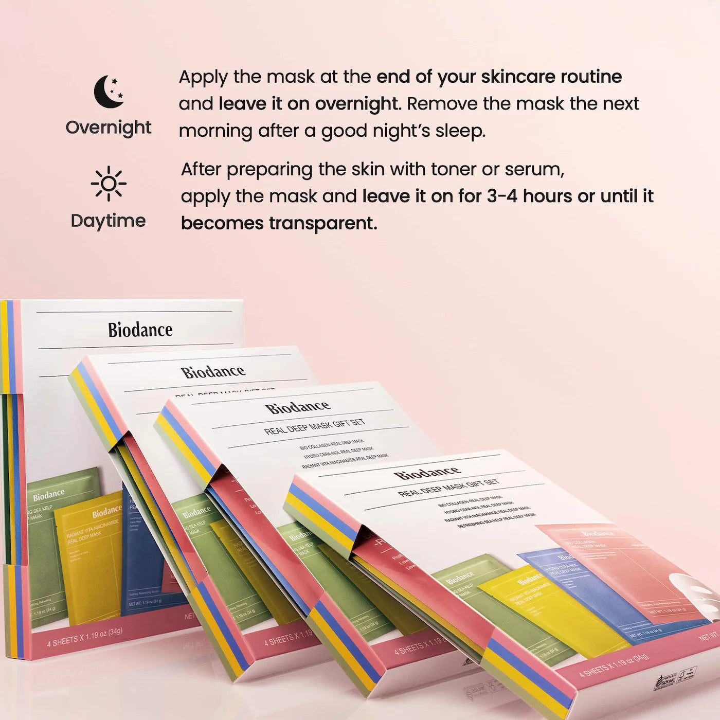 🧖‍♀️ Real Deep Mask Gift Set – Biodance (4 Mascarillas)