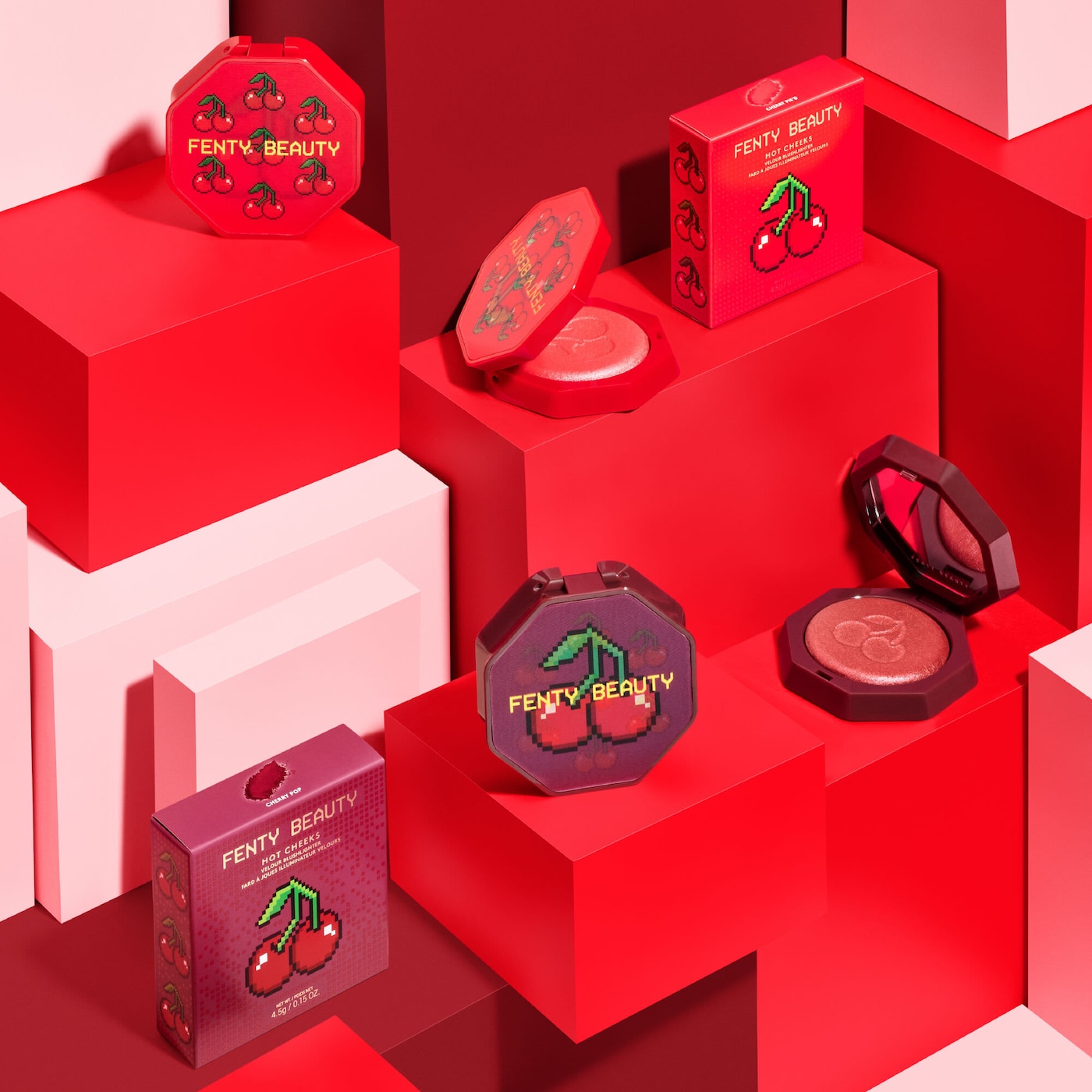 Fenty Cherry Mouth Lip Set + Pouch 🍒✨
