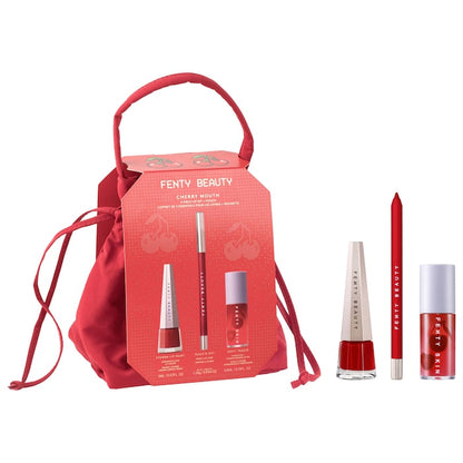 Fenty Cherry Mouth Lip Set + Pouch 🍒✨
