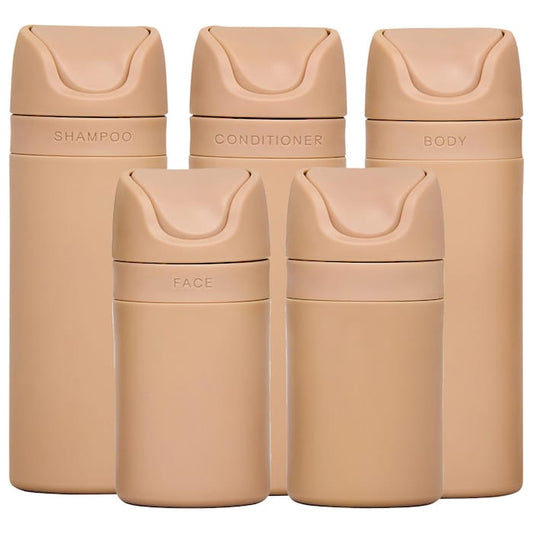 The Essential Refillable Travel Container Set in Sand