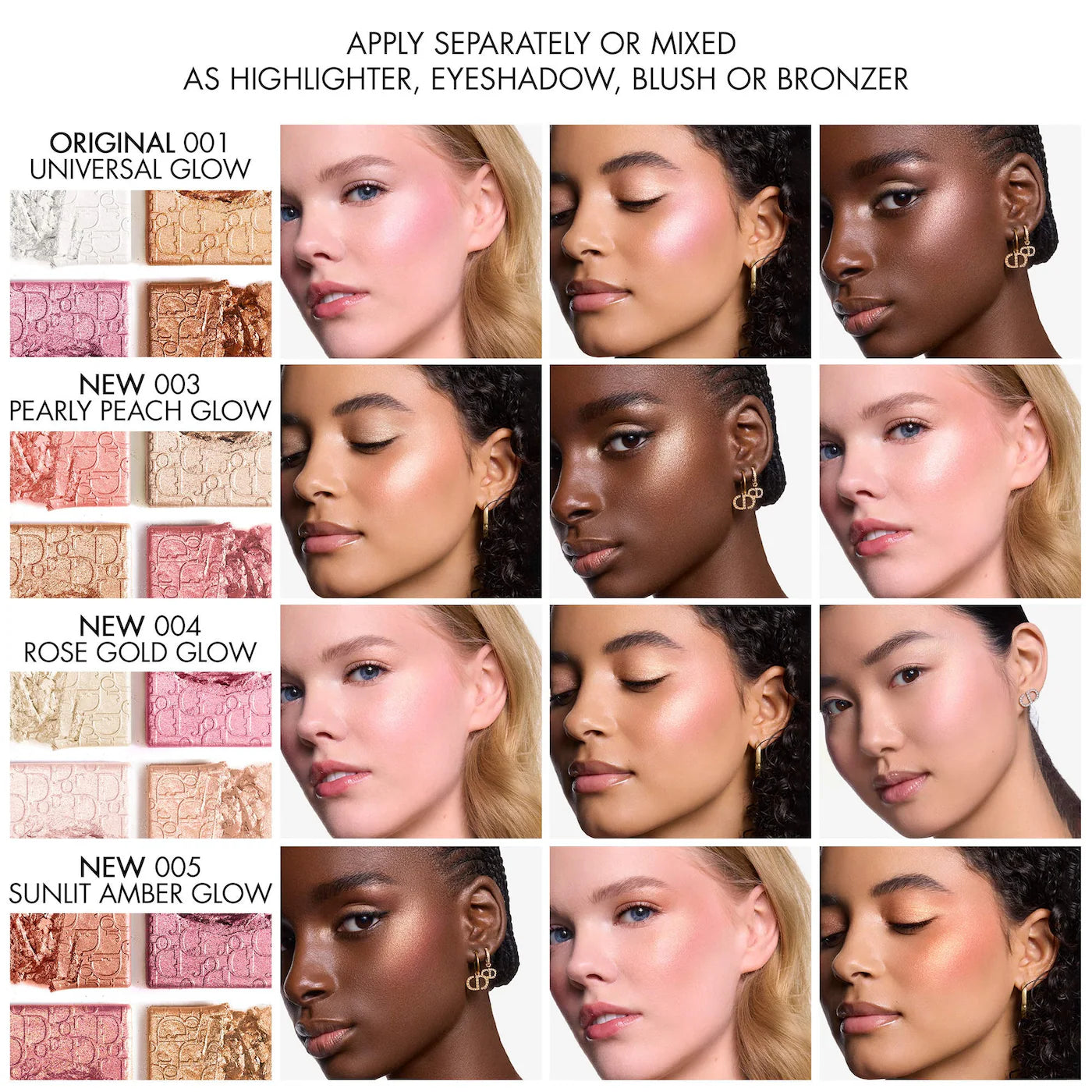 ✨ Backstage Glow Maximizer Palette – Dior (Nuevos Tonos)