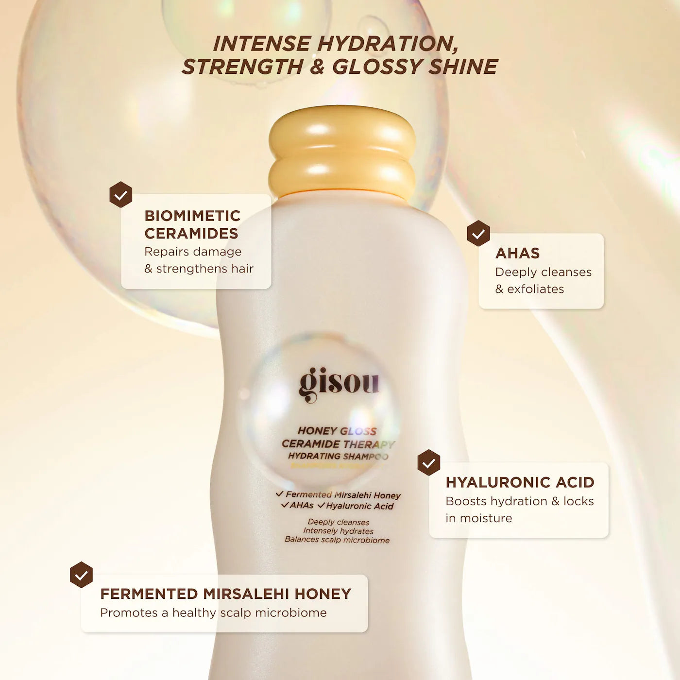 Gisou Honey Gloss Ceramide Therapy Hydrating Shampoo