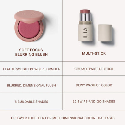 Ilia Soft Focus Blurring Blush - Talc-Free Powder Blush