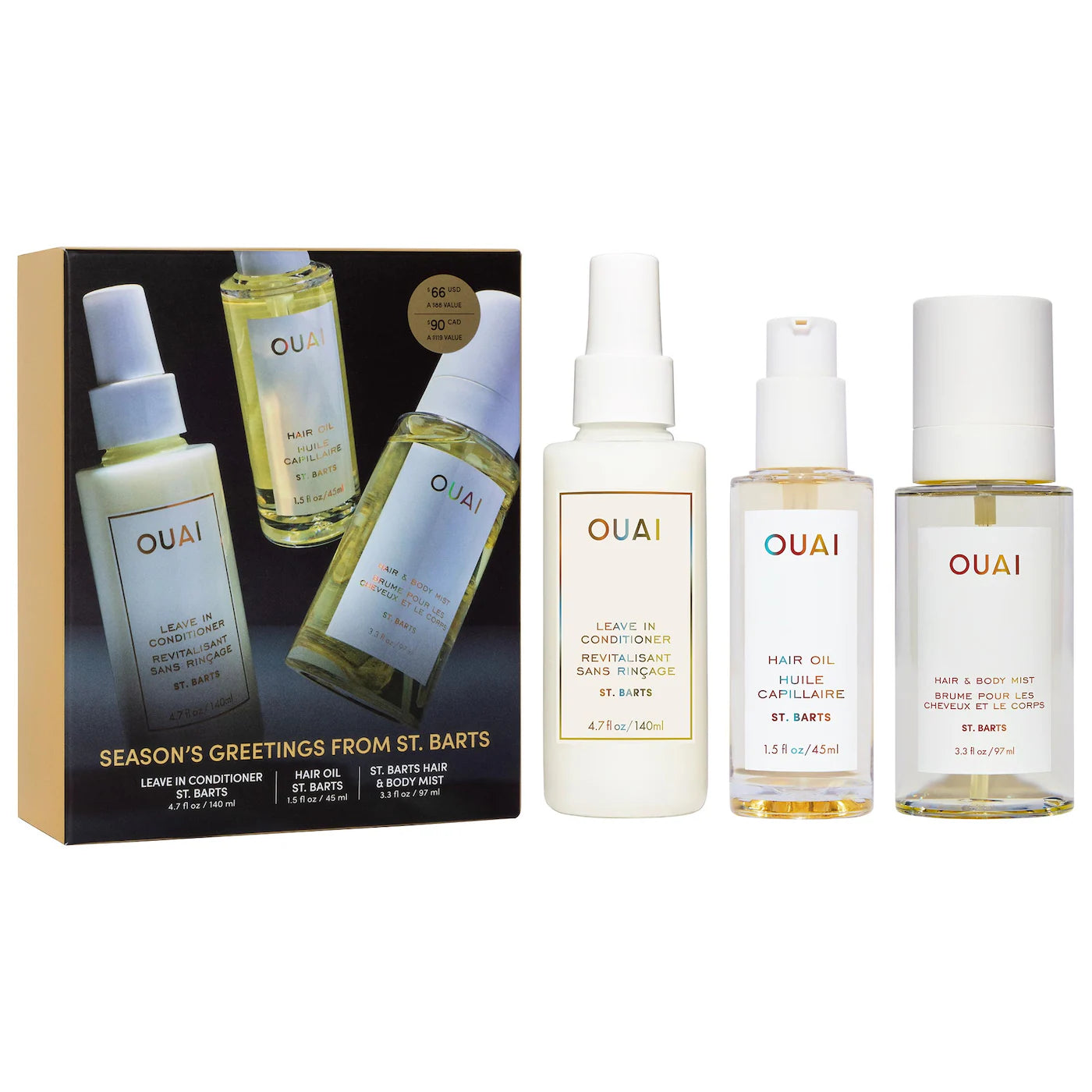 🏝️ St. Barts Hair & Body Trio – OUAI (Edición Limitada)
