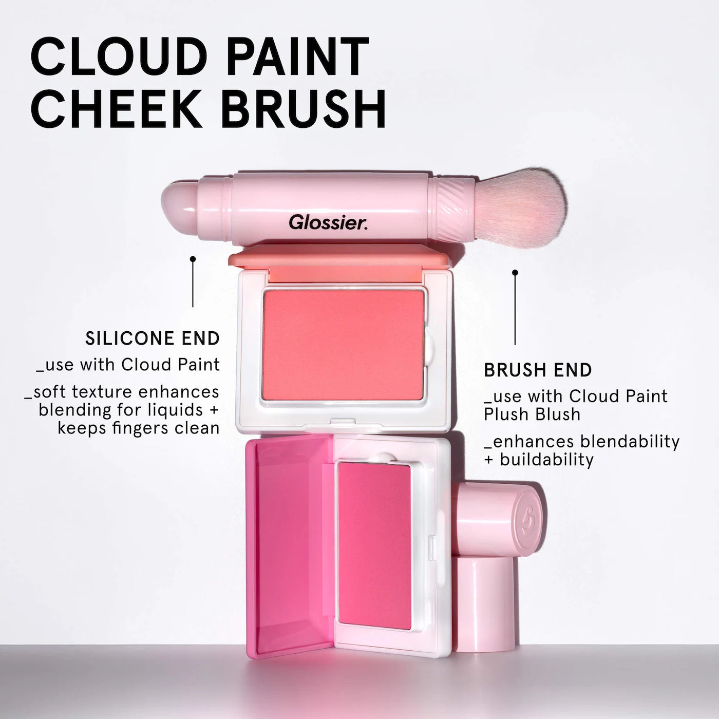 🎨 Cloud Paint Dual-Ended Blush Brush – Glossier