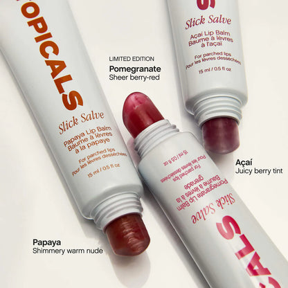 💖 Slick Salve Glossy Lip Balm Trio – Tropicals (Edición Limitada)