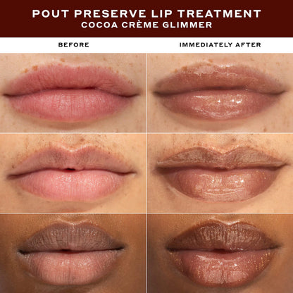 ✨ Pout Preserve Lip Treatment – Olehenriksen (Cocoa Crème Glimmer)