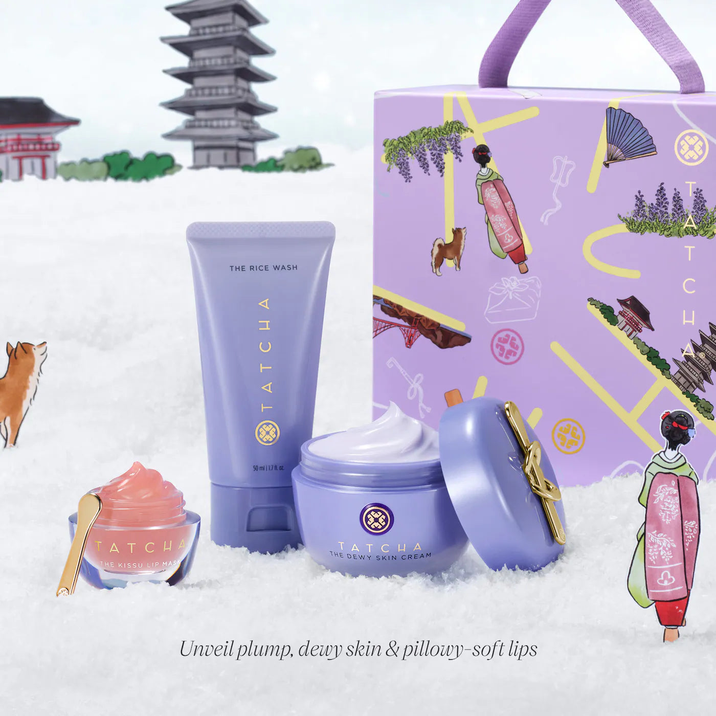 💧 Dewy Skin, Plump Lips Set – Tatcha