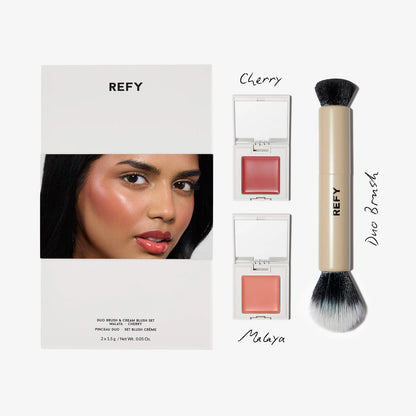 ☁️ Cream Blush Duo + Duo Face Brush – REFY