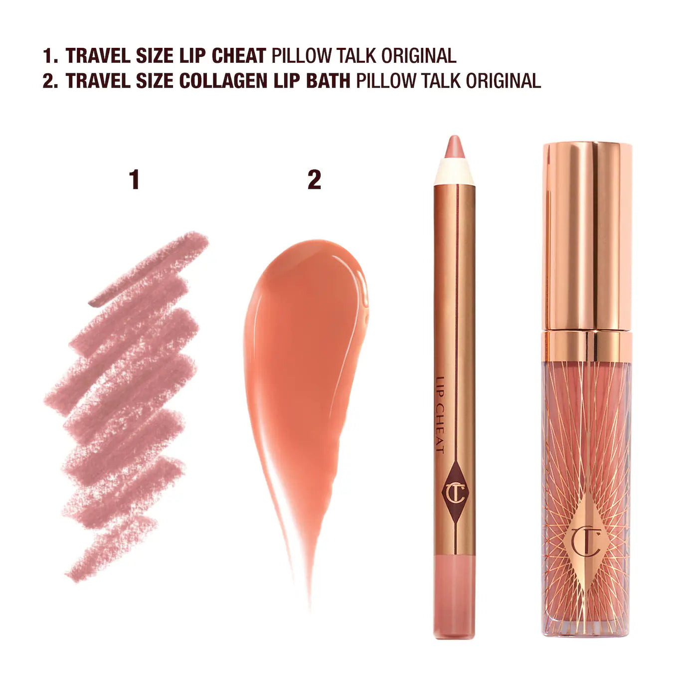 💋 Mini Pillow Talk Glossy Lip Duos – Charlotte Tilbury