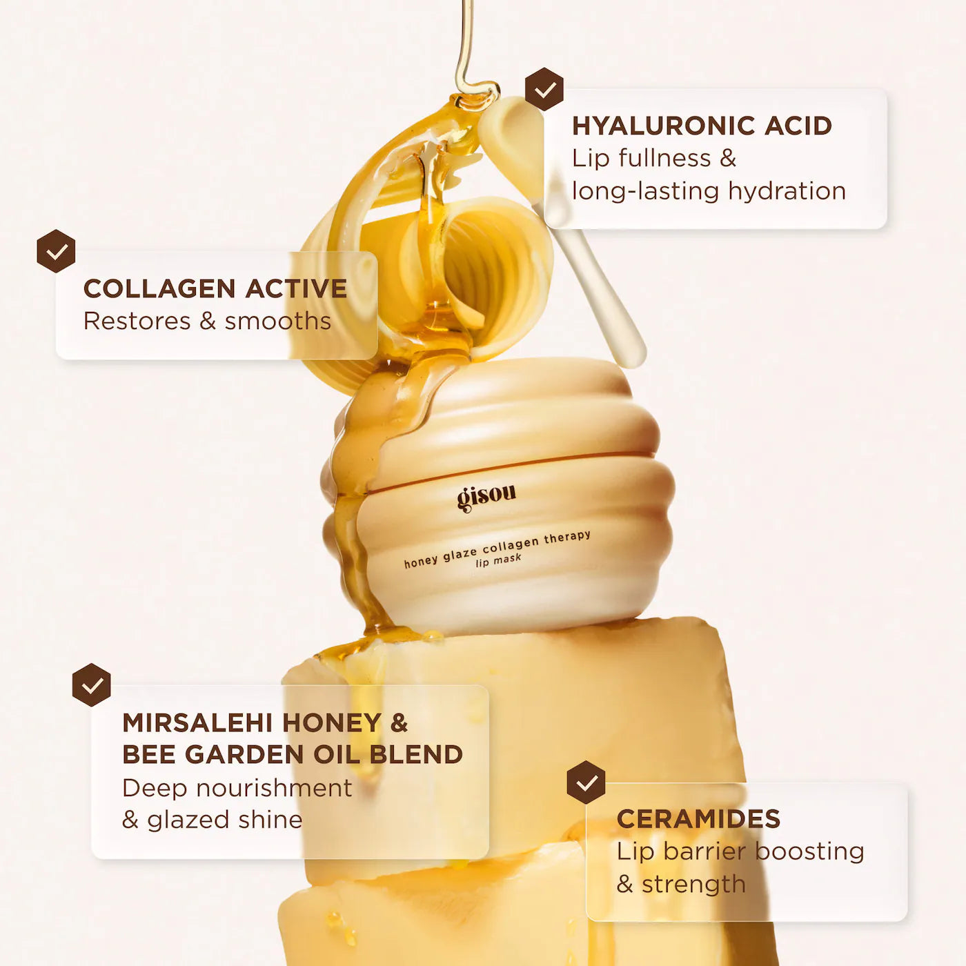 🍯 Honey Glaze Collagen Lip Mask – Gisou