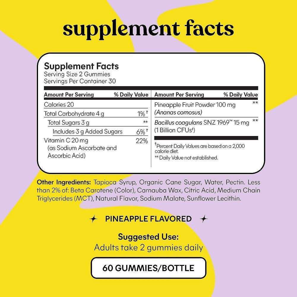 Lemme Purr Vaginal Probiotic Vegan Gummies - 60ct