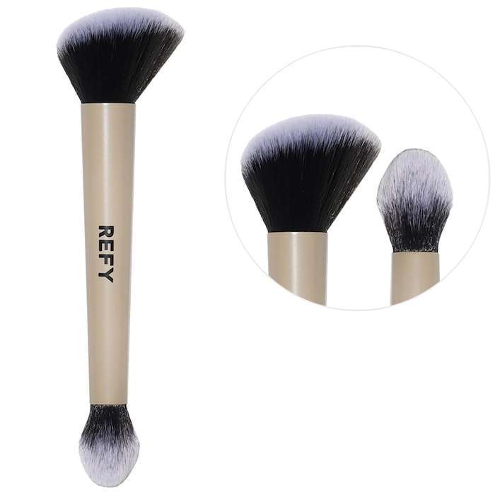 REFY Complexion Brush brocha de doble punta para maquillaje líquido y en crema en México