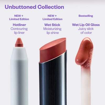 ???? Unbuttoned Lip Liner, Lipstick & Gloss – Kosas (Gift Set)