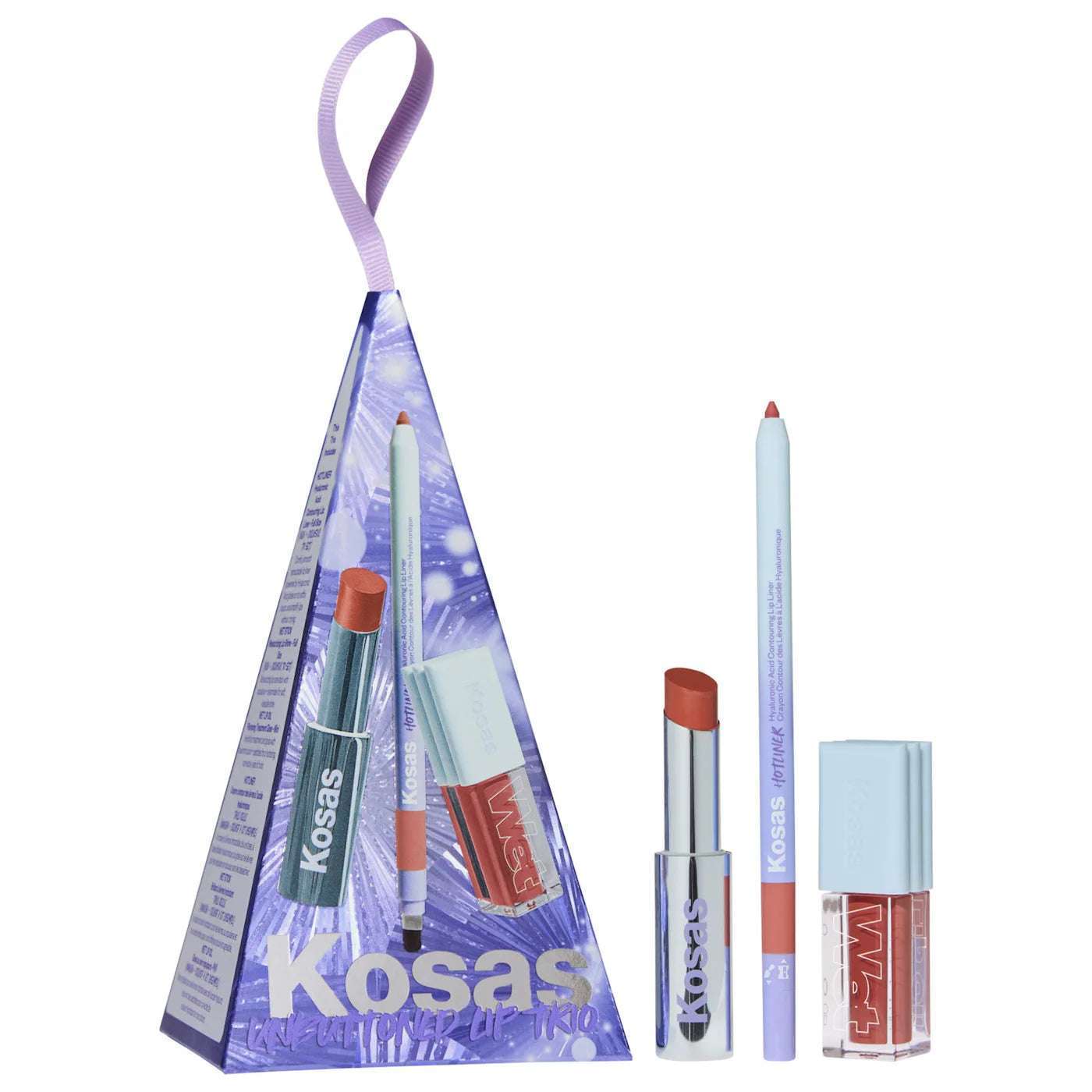 ???? Unbuttoned Lip Liner, Lipstick & Gloss – Kosas (Gift Set)